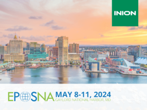 EPOSNA 2024, 8-11 May 2024 text on the bottom, Inion logo on right corner and sea view on the background.